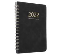 VILLFUL PU Leather Pocketbook Diary with Elastic Band English Version Notepad for Students and Office Weekly Planner for Organizing Prioritizing and Personalizing Tasks Practical Journal