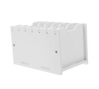 VILLFUL PVC Desktop Phone Holder with Compartments Space-saving Cell Phone Storage Box for Classroom Use Multi-compartment Organizer for Teachers