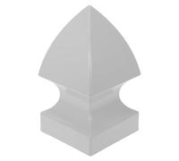 VILLFUL PVC Gothic Style Fence Post Caps Dark Gray Weatherproof Pyramid Handrail End Covers for Outdoor Staircase Railings Uv-Resistant Wall and Ladder End Caps for Garden Use
