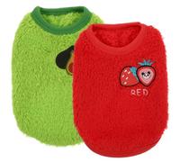 VILLFUL Rabbit Vest and Warm Garment Set for Pets, Washable Delicate Bunny Clothes in Xs Size, Avocado and Strawberry Red Colors, Suitable for Holland Lop and Dwarf Rabbits