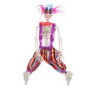 VILLFUL Realistic 40cm Halloween Skeleton Decor Clown Skeleton Craft Spooky Hanging Props