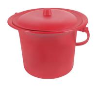 VILLFUL Red Spittoon Toilet Basin Lid, Decorative Wedding Style Urine Chamber Pot, Portable Plastic Pee Bucket for Adults, Thickened Handheld Small Size Without Base