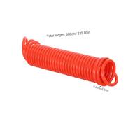 VILLFUL Replacement 6M PU 5X8Mm Flexible Coiled Air Hose with Connector for Compressor Recoil System, Sturdy Air Hose Line Suitable for Workshop and Home Use