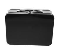 VILLFUL Retro Metal Lunch Box with Handle Leakproof Hinged Tinplate Storage Container for Food Snacks Crafts and Jewelry Secure Clasp Sealed Vintage Tin Box for Travel and Outdoor Use