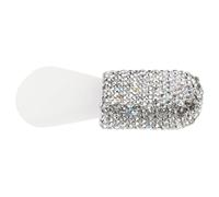 VILLFUL Rhinestone Handle Silicone Face Mask Brush for Women, Mini Sleek Mud Mask Applicator, Hairless Facial Clay Brush for Skincare and Body Lotion Application