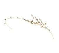 VILLFUL Rhinestone Headpiece Decorative Headband with Willow Branch Design and Comfortable Hair Accessory for Weddings Parties and Daily Wear Elegant Gold Tone