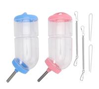 VILLFUL Roll-On Pet Bottles 2Pcs 300Ml Leakproof Water Feeder for Rabbits, Guinea Pigs, and Hamsters - Fat Bottle Design for Small Animals, Random Colour