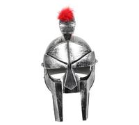VILLFUL Roman Helmet with Folding Face Mask Medieval Knight Costume Accessory for Halloween Parties and Cosplay Events