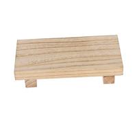 VILLFUL Rustic Wooden Bathroom Vanity Tray with Pedestal Stand Farmhouse Soap Dish Holder for Kitchen Sink Spa-inspired Wooden Counter Organizer for Succulent Plant Display and Decor