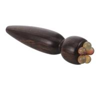 VILLFUL Sandalwood Eye Massage Stick Portable Handheld Multifunctional Eye Massager Tool for Puffiness Reduction and Skin Lifting, Small Lotus Head Design for Travel and Facial Care