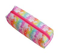 VILLFUL School Pencil Bag Practical Stationery Bag for Teachers Students Office Staff Large Capacity Pencil Pouch Unicorn Pattern