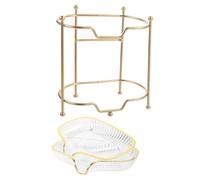 VILLFUL Self Draining Dual-layer Soap Tray Transparent Non-punching Soap Holder for Bathroom Kitchen Laundry Wall Mounted and Desktop Use Organizer