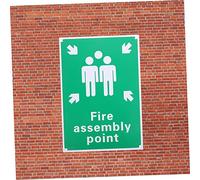 VILLFUL Sign Aluminum Plate Sign Emergency Assembly Point Warning