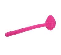 VILLFUL Silicone Massage Hammer Body Relaxation Tool with Long Handle Soft Elastic Portable Meridian Therapy for Back Neck Legs Self-Massage Random Color