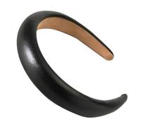 VILLFUL Simple Solid Color Sponge Hair Band Wide Headband for Women and Comfortable Headwear for Everyday Use Makeup Face Washing Black Narrow Style