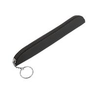 VILLFUL Slim Pu Leather Insulin Pen Case Small Pencil Pouch with Zipper Gray Portable Pencil Organizer for Travel and Daily Use