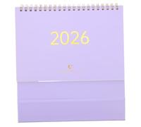 VILLFUL Small Desktop Calendar in Purple Standing Monthly Planner and Habit Tracker for Office Decor Schedule Organizer and Daily Date Display Versatile Block Calendar for Home and Work