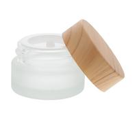 VILLFUL Small Frosted Glass Manicure Cup with Lid Nail Art Pen Container for Professional and Home Use Unique Design for False and Natural Nails Cleaning