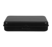 VILLFUL Small Iron Storage Box with Locking Lid Portable Flat Tin Case for Coins Jewelry Photos and Cash Organizer Compact and Strong Money and Dvd Storage Binder for Travel and Home Use