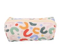 VILLFUL Small Makeup Bag Cotton Cosmetic Pouch with Embroidered Floral Design Portable Toiletry and Pencil Case for Lipstick and Eye Shadow Storage Zipper Organizer for Travel and Daily