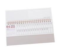 VILLFUL Small Standing Desk Calendar Material with Double Ring Binding Classroom Flip Calendar for Teacher Office Planning Modern Style Long Desktop Organizer