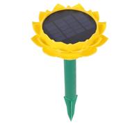 VILLFUL Solar Powered Speaker Portable Yellow Flower Speaker Lotus Shaped with Waterproof Plastic Shell, Plays Buddha Songs, 500mah Battery for Outdoor Use for Family and Buddha Music