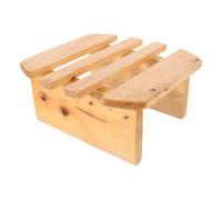 VILLFUL Solid Wood Foot Stool for Bath Foot Soaking and Travel Compact High Step Stool for Beauty Salons Bedroom Kitchen and Under Desk Use Sturdy Portable Footrest for Seniors and All