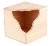 VILLFUL Squirrel Feeding Log Cabin Squirrel Feeder Cozy Comfortable Breathable Wood Feeding House for Small Pets in Garden