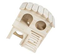 VILLFUL Stable Durable Wooden Hamster House Decorative Hideaway for Chinchilla