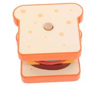 VILLFUL Stacking Sandwich Wooden Food Sorting DIY Stacking Game for Interactive Learning Encourages Creativity Social Skills Development