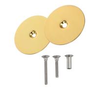 VILLFUL Stainless Steel Door Hole Plug Cover Plate with Connecting Screw Decorative Lock Hole Fixing Cover for Interior and Exterior Doors Vintage Style Easy Installation for Home and
