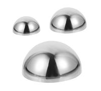 VILLFUL Stainless Steel Hollow Half Mirror Ball Mirror Polishing Ball Large Silver for Garden Decor