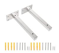 VILLFUL Stainless Steel Storage Rack Heavy Duty Wall Shelf Brackets Slatwall Shelf Brackets Mounted