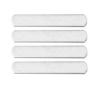 VILLFUL Stainless Steel Weighted Leg Strap Plates 4 Pcs Rounded Design with Anti-rust Finish 0.2kg Each, Silver for Fitness Exercise and Weighted Training