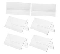 VILLFUL Sturdy Acrylic Table Signs Stands Desk Name Plates for Meetings/events