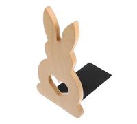 VILLFUL Sturdy Wooden Rabbit Bookends Heavy Duty Book Holder for Books Magazines Office Storage Desktop Organizer with Charming Bunny Design