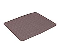 VILLFUL Summer Cooling Pet Mat Foldable Design for Dogs and Cats Breathable Ice Silk Material Cozy Sofa Cooling Mat Size Xl in Coffee Suitable for Home and Crate Use