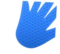 VILLFUL Tactile Sensory Training Mats for Soft Non-Slip Footprints and Fingerprints Balance Development Equipment for Kindergarten and Home Coordination Blue Soft Gel Texture