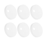 VILLFUL Toilet Fixings Seat White Plastic for Caps 6pcs Screw Covers, Decorative and Sturdy Support with Top Hinge Elegant Polished Look for Toilet Bowl Bolt Bathroom
