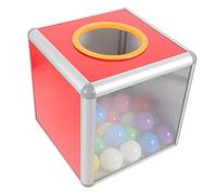 VILLFUL Transparent Cubic Raffle Box with Lottery Balls Multi Use Ballot and Donation Container for Company Events Annual Meetings Celebrations and Office Activities Random Color