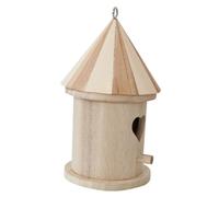VILLFUL Unfinished Wooden Bird House for Diy Painting Charming Bird Feeder for Garden Decoration Heart-shaped Door Birthday Gift for Boy Girl