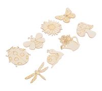VILLFUL Unfinished Wooden Cutouts Bulk Wood Slices with Bug Patterns and Rope for DIY Painting and Home Decoration Crafts for Boys and