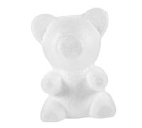 VILLFUL Unpainted Foam Bear Model DIY Craft Painting Kit for Wedding Party Valentine Home Decor Blank Bear Shape Ornament for Creative Flower Arranging and Handmade Decoration