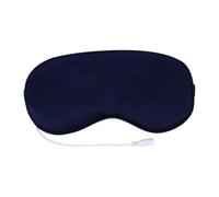 VILLFUL USB Powered Heated Eye Pad with Lavender Insert Blackout Sleep Mask for Deep Rest Elastic Fit for Home Office Travel and Spa Use Dark Blue