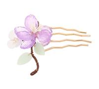 VILLFUL Vintage Floral U-shaped Hairpin for Women Chinese Style Hair Stick with Secure Fit Smooth Polished Hair Accessory for Weddings Parties and Everyday Wear