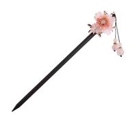 VILLFUL Vintage Peachwood Hairpin Traditional Chinese Folk-custom Hair Accessory Elegant Carved Wooden Chopstick for Women Daily Wear and Cheongsam Styling
