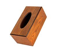VILLFUL Vintage Solid Wood Tissue Box Holder Napkin Dispenser for Living Bedroom Office Home Decor Brown Household Tissue Cover