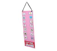 VILLFUL Visual Schedule for Pink Chore Reward Chart with Interchangeable Cards Weekly Bedtime Routine Planner Board for Home School Classroom Calendar Visual Task Management Tool