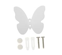 VILLFUL Wall Mounted Butterfly Shaped Decorative Hook Vintage Style Coat and Hat Hanger for Bedroom Living Room Dressing Room White Non Drill Clothes Hook