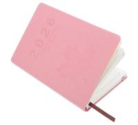 VILLFUL Weekly Planner Compact Daily Scheduling Notebook with Maple Leaf PU Leather Cover Portable Yearly Agenda Organizer for Personal Academic and Professional Use